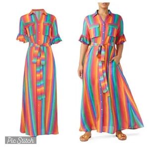 All Things Mochi Leilani Rainbow Maxi Dress